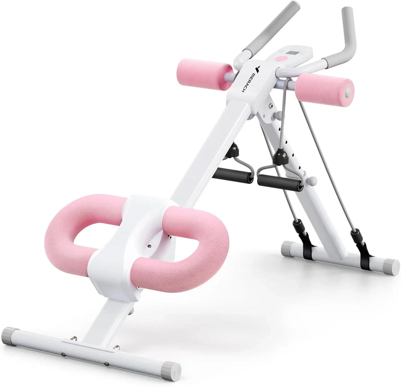 Ab Workout Equipment, Adjustable Ab Trainer Machine for Abs Workout at Home Gym, Foldable, Knee Protection, Abdominal Trainer for Stomach Workout H5
