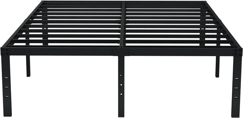 EMODA Queen Bed Frame No Box Spring Needed 18 Inch Heavy Duty Metal Tall Platform Bed Frame V1
