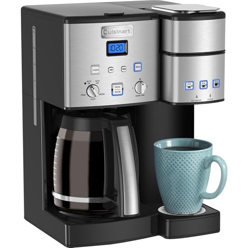 Cuisinart Single Serve 12 Cup Coffee Maker, Offers 3 Sizes: 6 Ounces, 8 Ounces and 10 Ounces, Stainless Steel, SS 15P1: Home & Kitchen P0