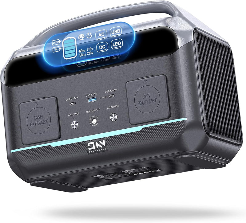 Portable Power Station 56000mAh, 179.2Wh LiFePO4 Battery Backup w/ 2 300W (Peak 600W) AC Outlets, 1.5hrs Fast Charging, Power Bank for Hurricane Emergency/Outdoor Camping/RVs/Home Use M9