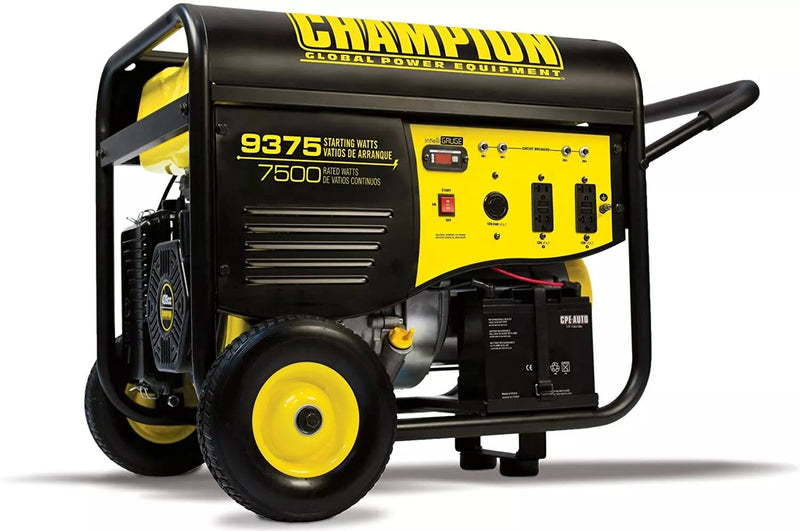 Champion 9,375-W Portable RV Ready Gas Powered Generator w/ Remote Start Home RV D2