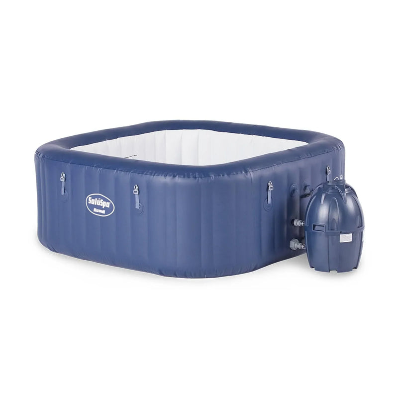 6 Person Inflatable Tub Spa with Pump, Blue Z5
