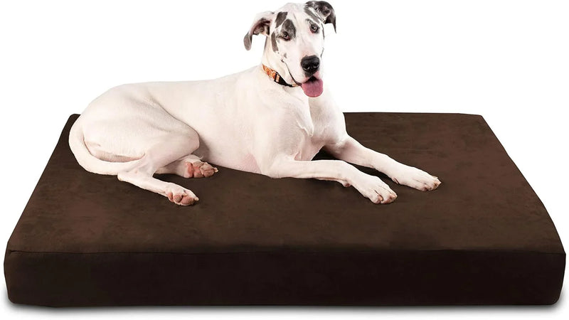 Fashion oversized dog bed (XL size, dark gray) - Thickness 7 inches, soft and comfortable, ergonomic cushion - Oversized dog bed - Durable and washable microfiber cover M2