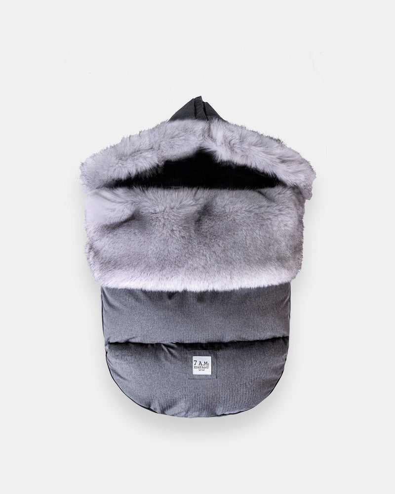 7AM Enfant PlushPod - Tundra Heather Grey Dark Faux, 0-18M V1