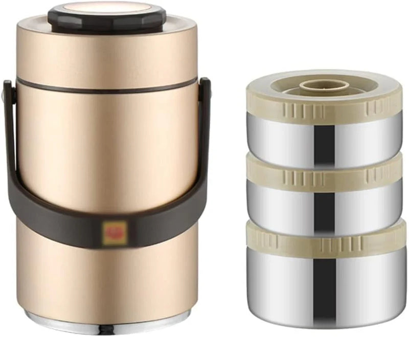 Portable Large Capacity Vacuum Insulation Bento Lunch Box Leak-Proof Food Storage Container Outdoor B1