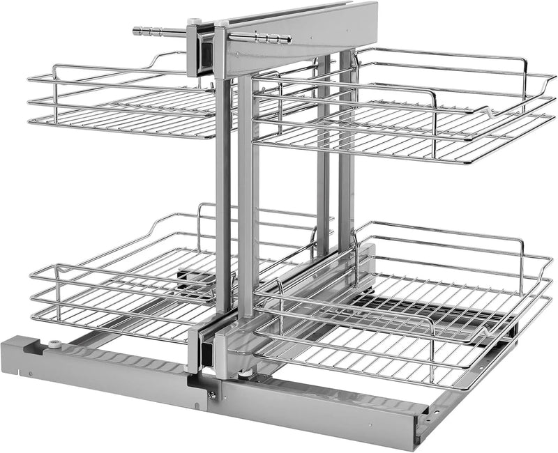 18-inch double-layer removable shelves with 4 shelves, silver color G1
