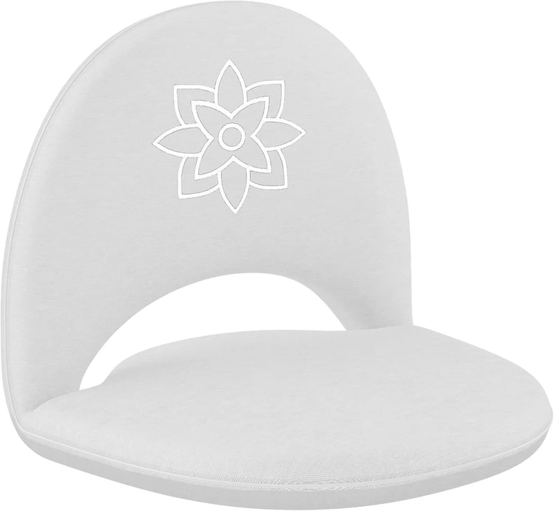 Mindful Modern Meditation Chair | Adjustable Floor Chair with Back Support | Padded Floor Seat for Posture Support and Comfort | Portable Folds Flat for Storage | Indoor/Outdoor Use | Slate Grey G2