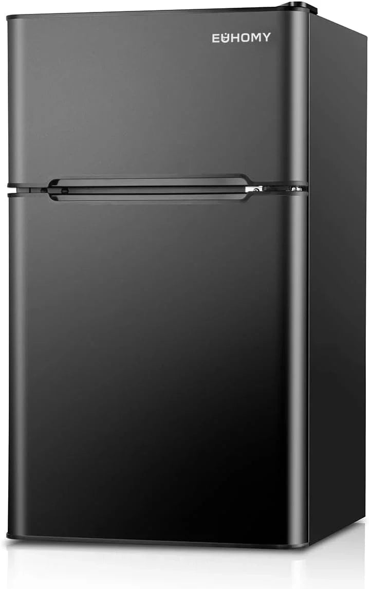 Euhomy Mini Fridge with Freezer, 3.2 Cu.Ft Mini Refrigerator with Freezer D1