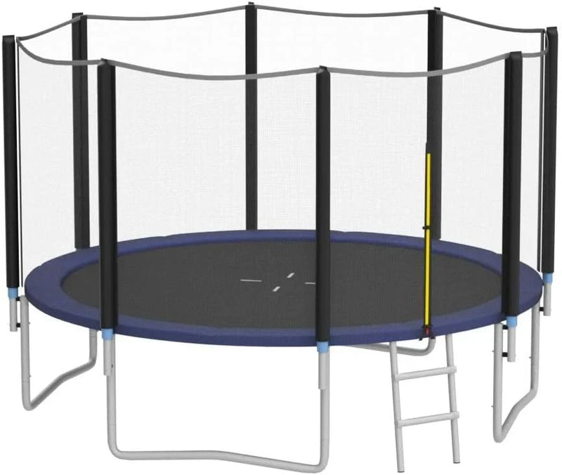 8 feet, 10 feet, 12 feet, 14 feet, 15 feet, 16 feet children's and adult trampolines. Certified by ASTM with netting. Made of thick steel plates, durable, suitable for outdoor large-scale leisure trampolines in various weather conditions, equipped wi N9