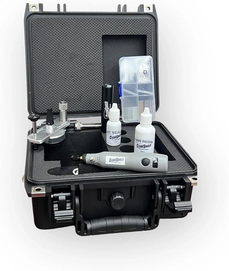Clearshield Windshield Repair Kit Professional Auto Glass Repair Kit for Rock Chip or Cracks - Restores to a Fine Smooth Finish (1,000 Repairs) I1