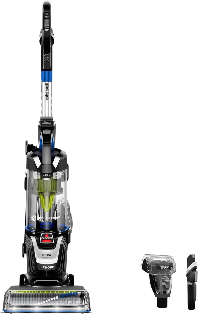 Pet hair remover vacuum cleaner, equipped with an automatic cleaning brush wheel, HEPA filter device, a powerful pet hair collection function with a turbo brush rotating tool, as well as a dust removal brush with lighting and a gap cleaning tool. V2