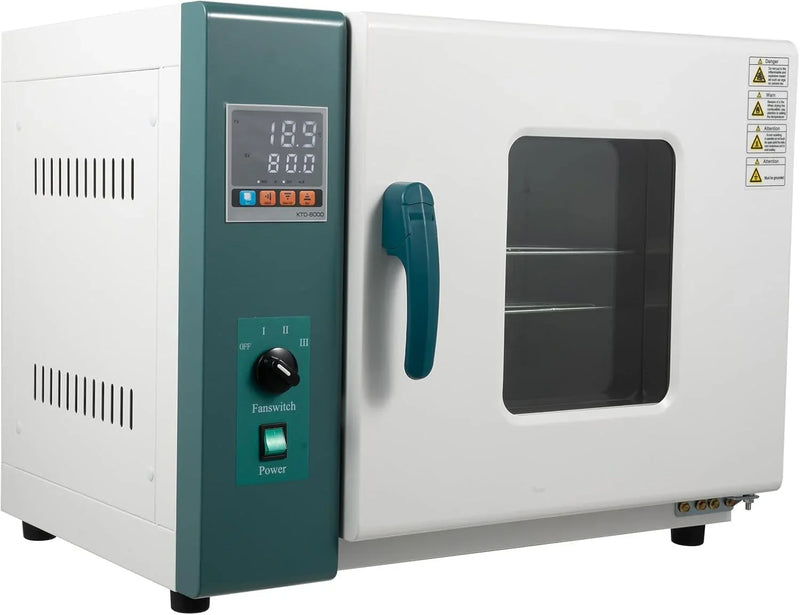 110V 1000W Horizontal Electric Blast Drying Oven 45L/12Gal Lab Forced Air Convection Drying Oven with Intelligent Temperature Controller for Industrial, Schools, Research Institutes E0