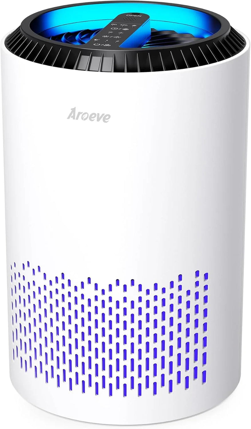 Bedroom household air purifier, with three layers of filters, capable of filtering smoke, pollen, allergens, pet dander and odors. The sleep mode helps improve sleep quality. Energy-saving design. Three wind speeds available. Suitable for offices, do T7