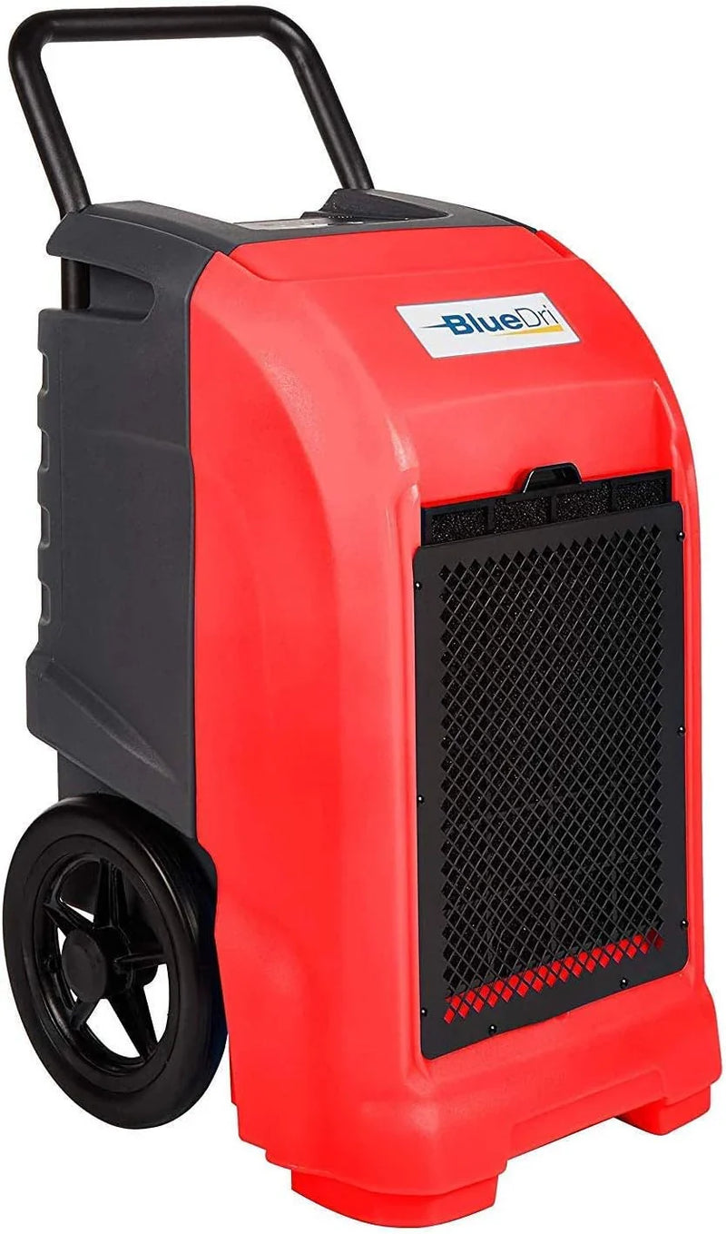 Commercial dehumidifier, suitable for homes, basements, garages and workplaces. Industrial water loss treatment equipment - a set of 1-piece, blue O1