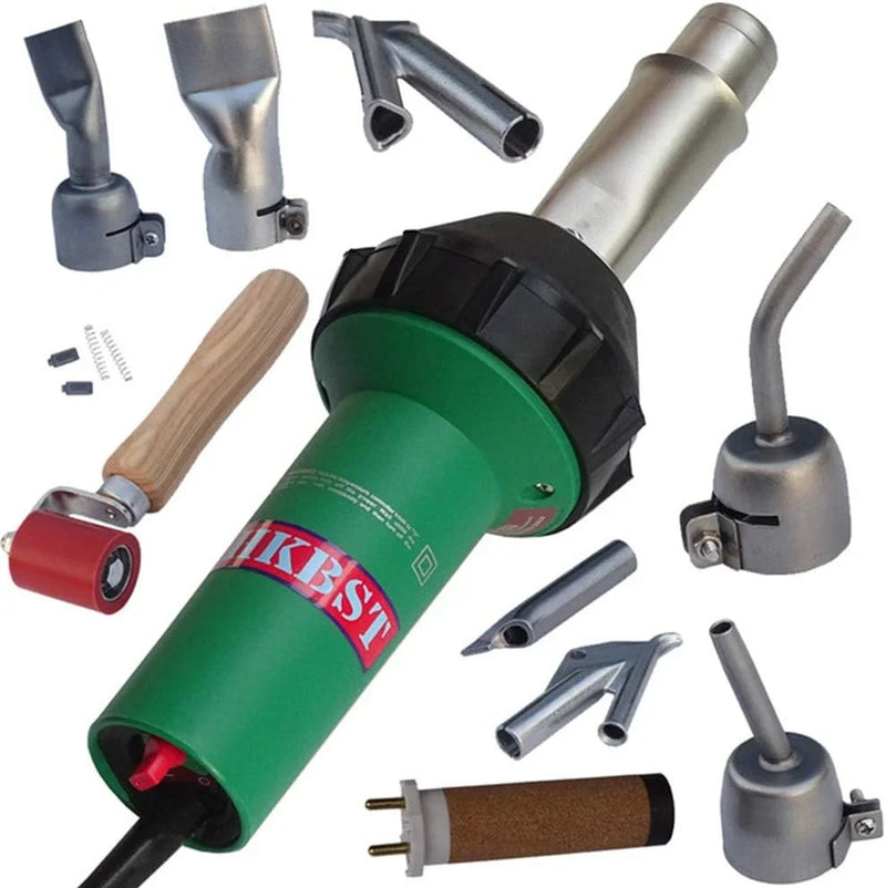 Hot Air Plastic Welder 110V 1600W Heat Gun Professional Welding Torch Gun for PVC, TPO, Vinyl Roof,Plastic Welding Kit with Welding Nozzles, Seam Rollers,All in one Plastic Welder Repair Kit I0