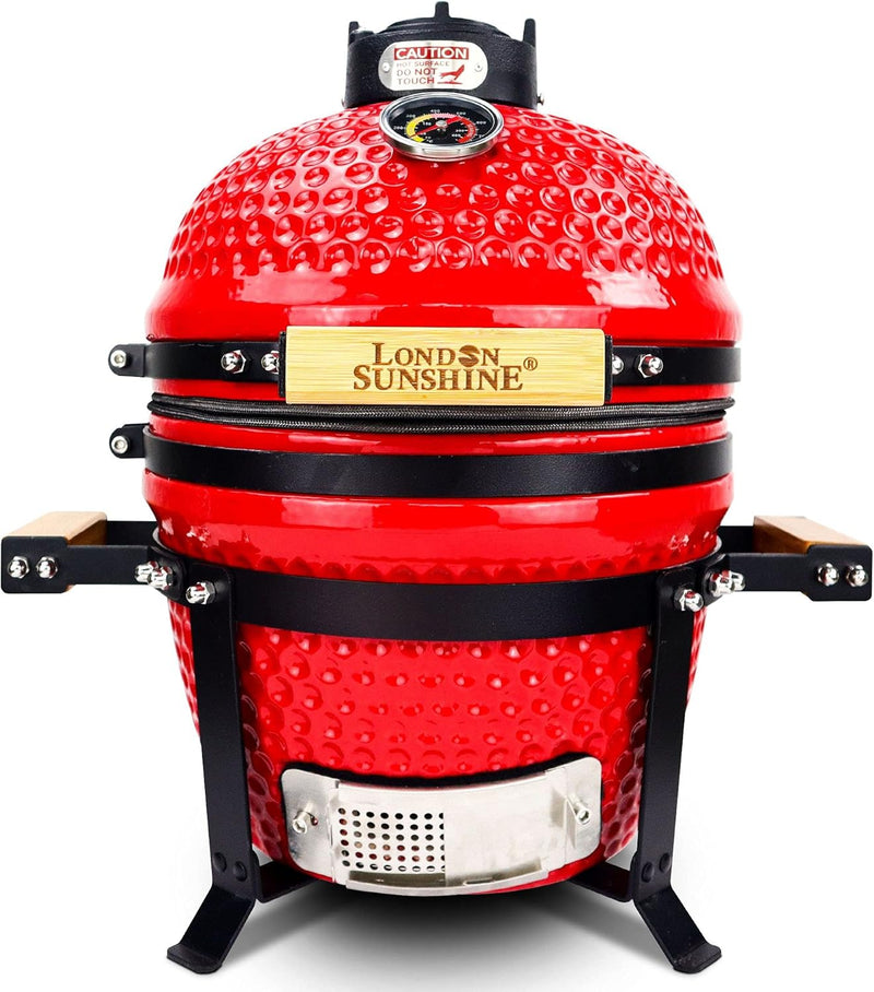 13-inch ceramic Kamodo charcoal barbecue grill - red U3