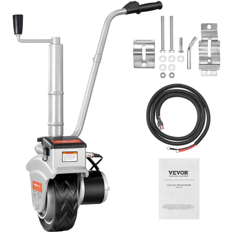 Electric trailer car, with a towing force of 5000 pounds, equipped with a 12-volt 350-watt trailer control wheel that can move at a speed of 22 feet per minute, featuring an adjustable height range from 12 inches to 24.8 inches, and equipped with 8-i K7
