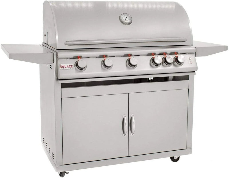 Blaze Freestanding Grill with Lights (BLZ-5LTE2-LP-BLZ-5-CART), 40-inch, Propane Gas E0