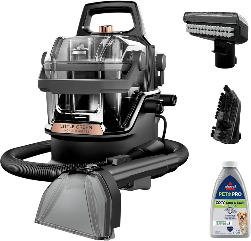 Green HydroSteam Multi-Purpose Portable Carpet and Upholstery Cleaner, Car and Auto Detailer, 3618, Black and Copper Harbor K0