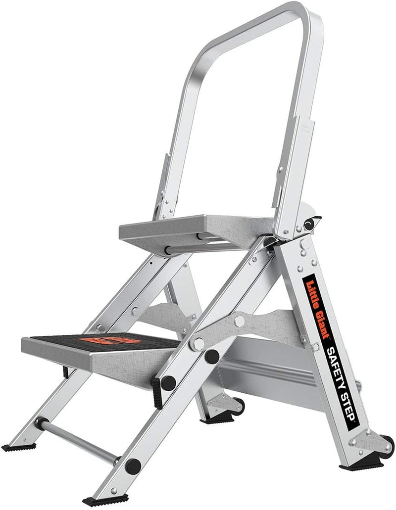 Little Giant Ladder, Safety Step, Three-step Design, 3 feet high, Footrest, Aluminum, Type 1A, Load Capacity 300 pounds T3