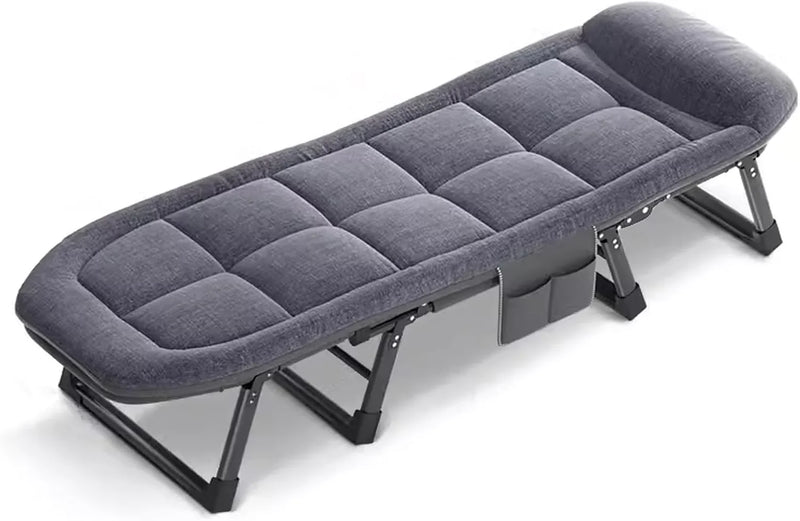 Folding Camping Cot Adults Bed,Adult Folding Bed, Rollaway Bed with Mattress for Adults Queen, High Elastic Sponge Five Adjustable Angles Good Load Bearing, Folding Bed, for Home Outdoor Z0