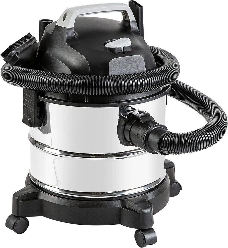 Basic type wet-dry dual-purpose vacuum cleaner, 4-gallon capacity for home use, 3 horsepower, stainless steel material, gray/black Z6