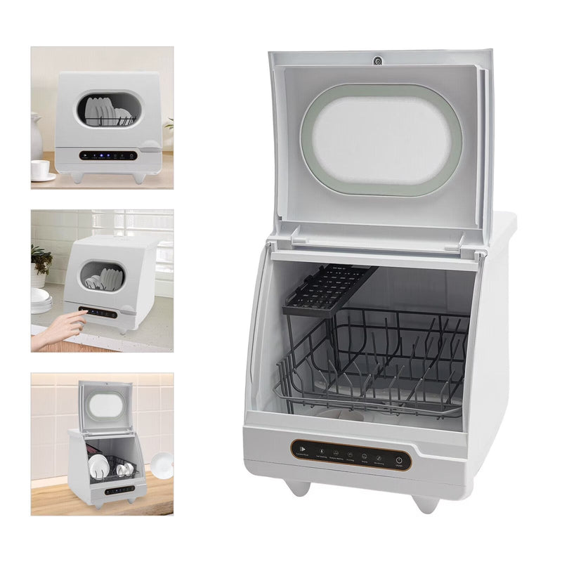 1200W mini Portable Countertop Dishwasher 360 Rotating Deep Cleaning Dishwasher U6