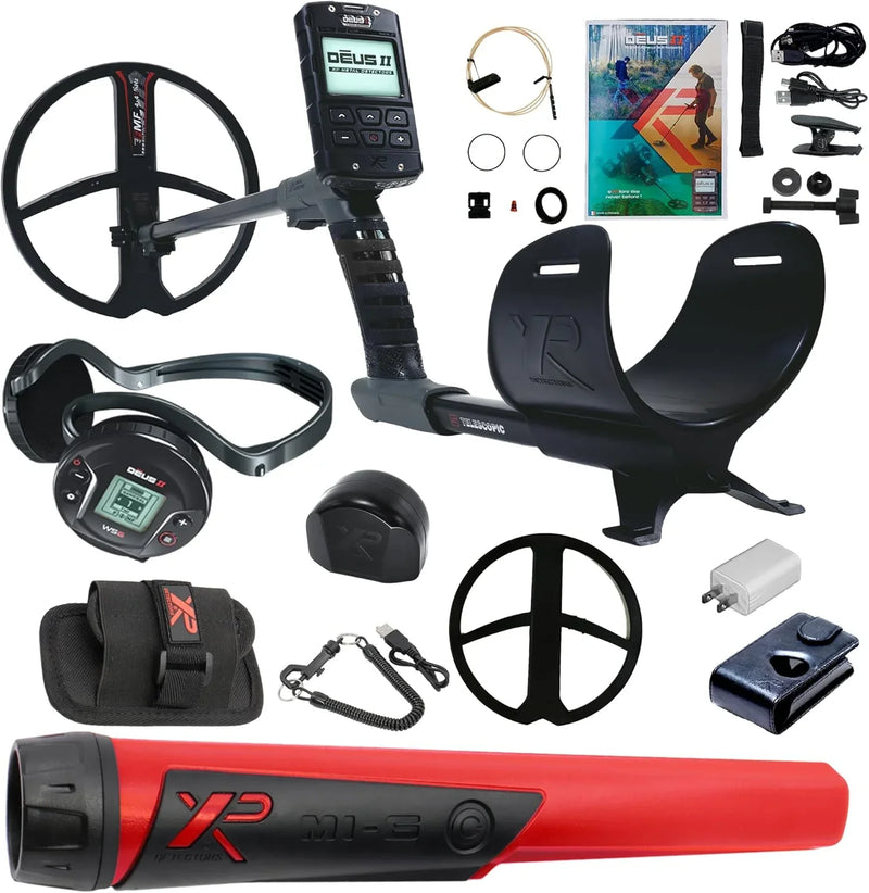 Fast Multi Frequency Metal Detector with 11'' FMF Search Coil and MI-6 Pinpointer, Black M3