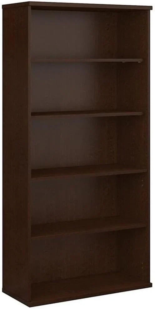 Bush Business Furniture Series C Tall 5 Shelf Bookcase in Mocha Cherry, Large Bookshelf for Home and Professional Office A5