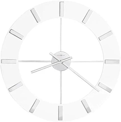 Wall-mounted clock II 549-476 - 30-inch ultra-large size with glossy white surface, equipped with quartz movement T9