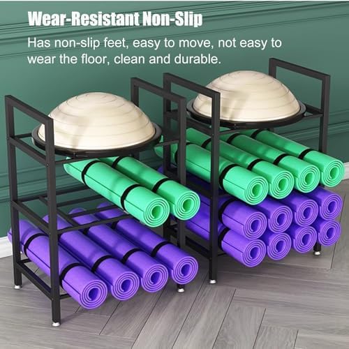 Snowboard Storage Rack，Yoga Mat Holder,Yoga Mat Rack Free Standing, Vertical Foam Roller Holder for Yoga Half Ball/Pilates Mat, Exercise Yoga Mat Storage Organizer Stand for Personal Home Gy