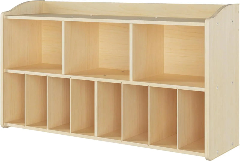 Foundations Wall- Mounted Diaper Organizer for Daycares, 3 Large & 8 Small Storage Compartments, Wood Construction, Maximum Durability Q0