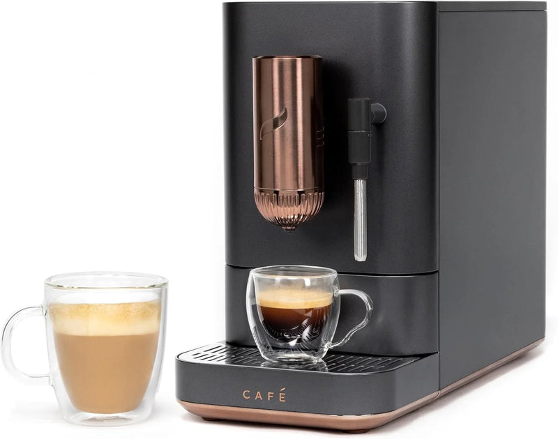 Automatic coffee grinder coffee machine, built-in milk frother, adjustable coffee bean grinder, one-button brewing function S4