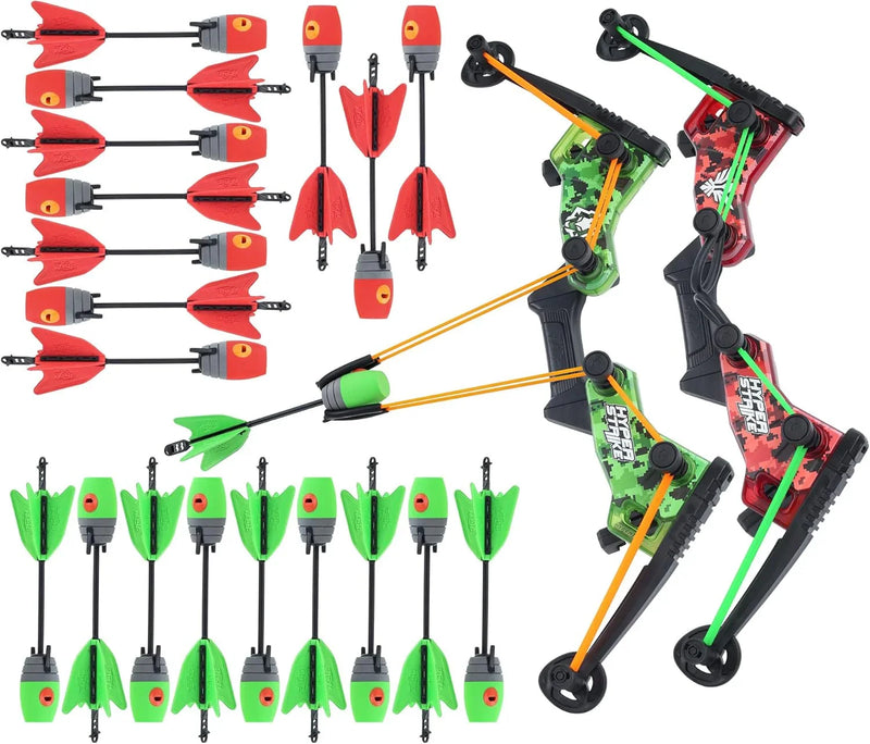 2. Master Controller Bow, 20 Zynix Whistle Arrows, 2 Parachute Replacement Parts, 2 Shoulder Straps and 4 Arrow Bags - Long-distance Outdoor Equipment X4