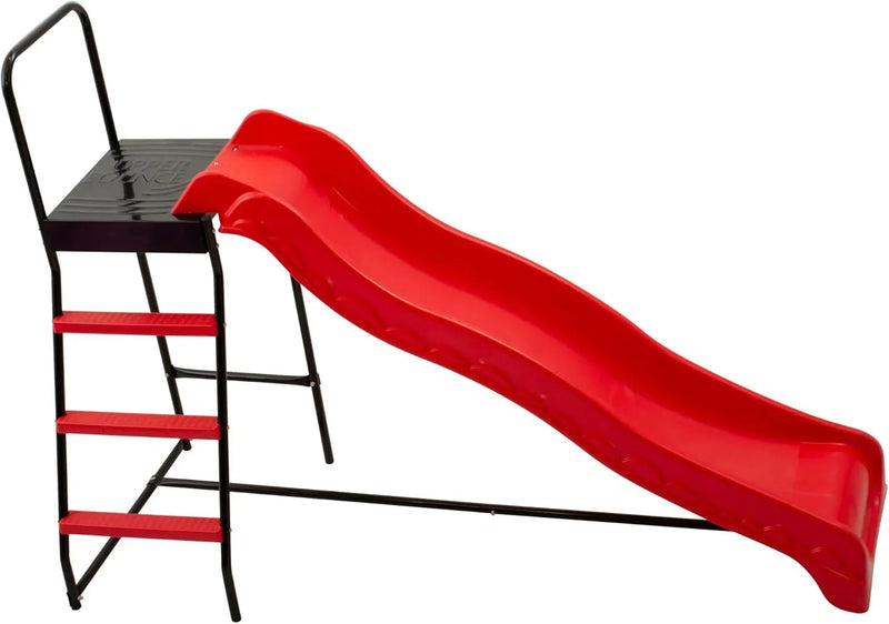 Trampoline Step N Slide | Fun Indoor & Outdoor Ladder and Wave Slide Set – Perfect for Round or Rectangle Trampolines with or Without Net E1