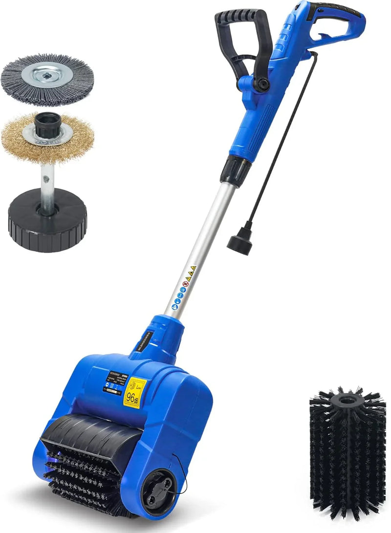 Grout Cleaner Machine with Grout Brush,Heavy Duty with Wire Surface Brush,Standy Safety Grout Scrubber,Moss,Weed Between Floor Tiles,Patio,Board,Bricks, (Outdoor Bundle) H4