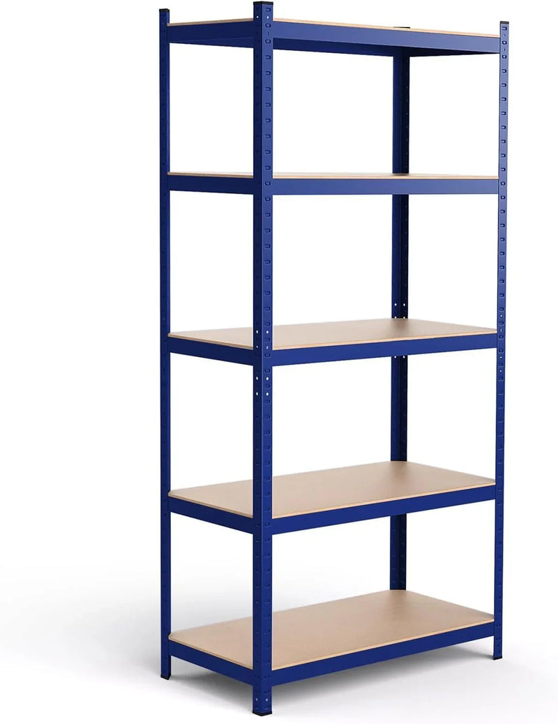 Five-tier storage rack 2920 pounds Heavy-duty shelf Adjustable boltless storage rack Suitable for storage area storage rooms 108 inches wide x 18 inches deep x 72 inches high E5