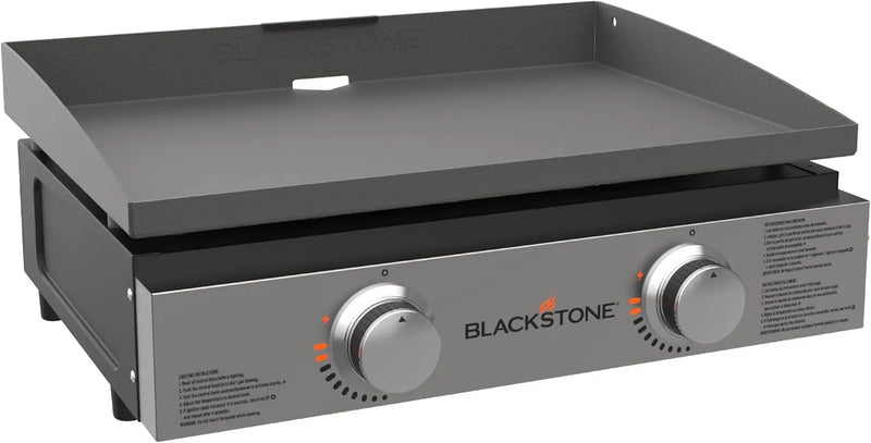 1813 Original 22” Tabletop Griddle with Hood and Stainless Steel Front Plate, Powder Coated Steel, Black A5