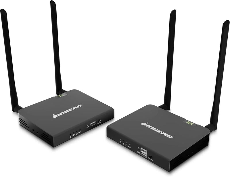Wireless 4K HDMI Video Extender Transmitter and Receiver Kit (with keyboard and mouse control) - Wireless channel pairing - 4K 60Hz, maximum transmission distance up to 165 feet, equipped with HDMI local output interface K0