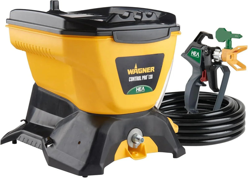 Spray gun kit, high-efficiency airless sprayer, low overspray, equipped with a 12-inch extension rod, suitable for large projects, with 515 and 413 type nozzles, yellow in color. V0