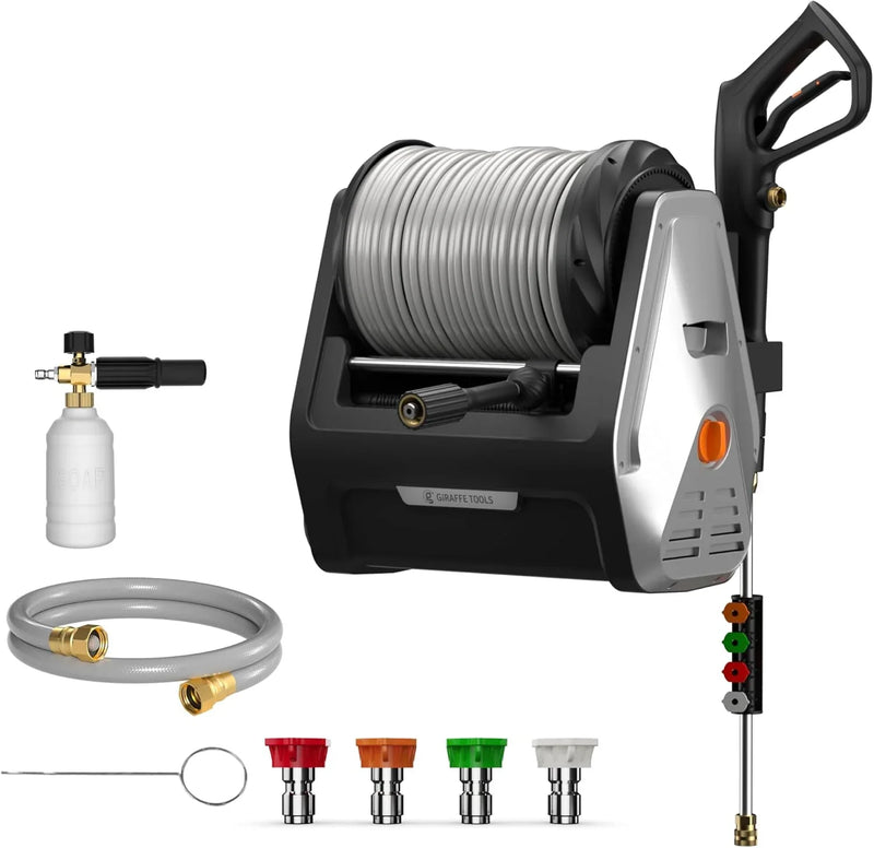 The wall-mounted high-pressure cleaning machine Plus is equipped with an upgraded 1800-watt motor, with a maximum pressure of 2900 pounds per square inch and an electric high-pressure cleaning machine that discharges 2.2 gallons per minute. It is equ X9