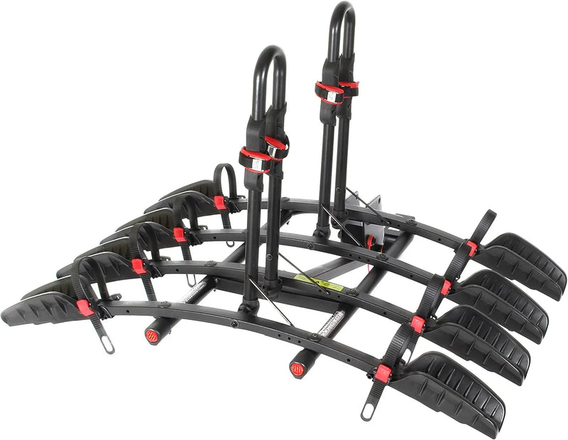 Rack - MAX Mounting Bracket Tray - Suitable for SUVs, trucks, and vans - 4 bicycle mounting brackets for seats - Foldable, with locking arms, 2-inch receiver - 1 bracket N0