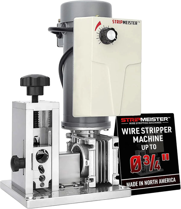 Electric automatic cable stripping machine - The maximum diameter of the detachable cable can reach 3/4 inch. There is no jamming. It is equipped with a motor-driven cable stripping device and has a variable speed control function. It is suitable for M5