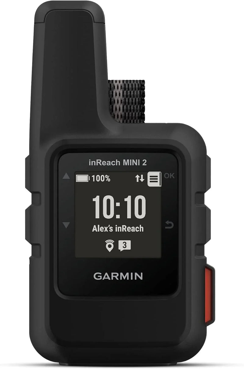 Compact and portable satellite communication device, suitable for hiking use, in orange color I1