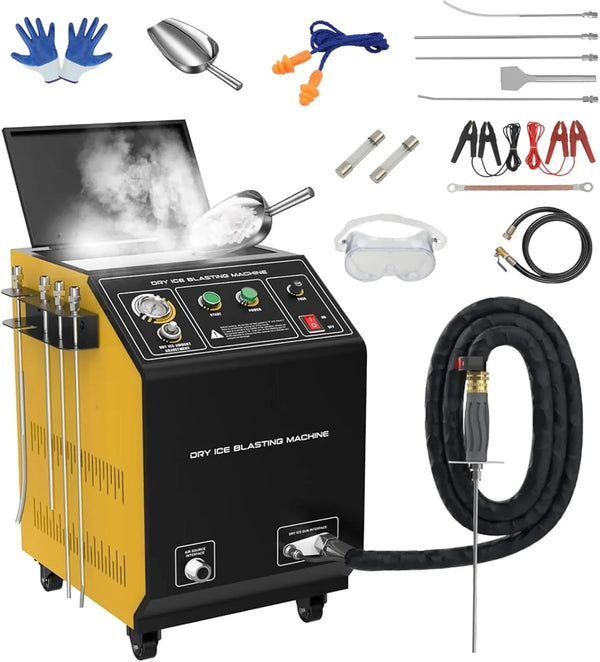 Dry Ice Blasting Machine,HTS705 Pellet Dry Ice Blasters,Industrial Dry Ice Blasting Cleaning Machine, Dry Ice Blaster Engine Cleaner Intake Valve Cleaner, Dry Ice Blast Cleaners 110V/220V G4