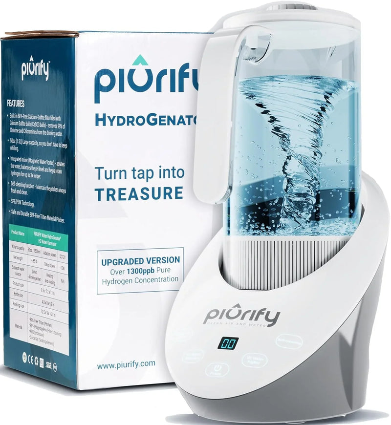 Hydrogen water filter - An anti-bisphenol A material hydrogen water generator using SPE/PEM technology, with balanced pH levels and treated by calcium sulfite filtration. P3
