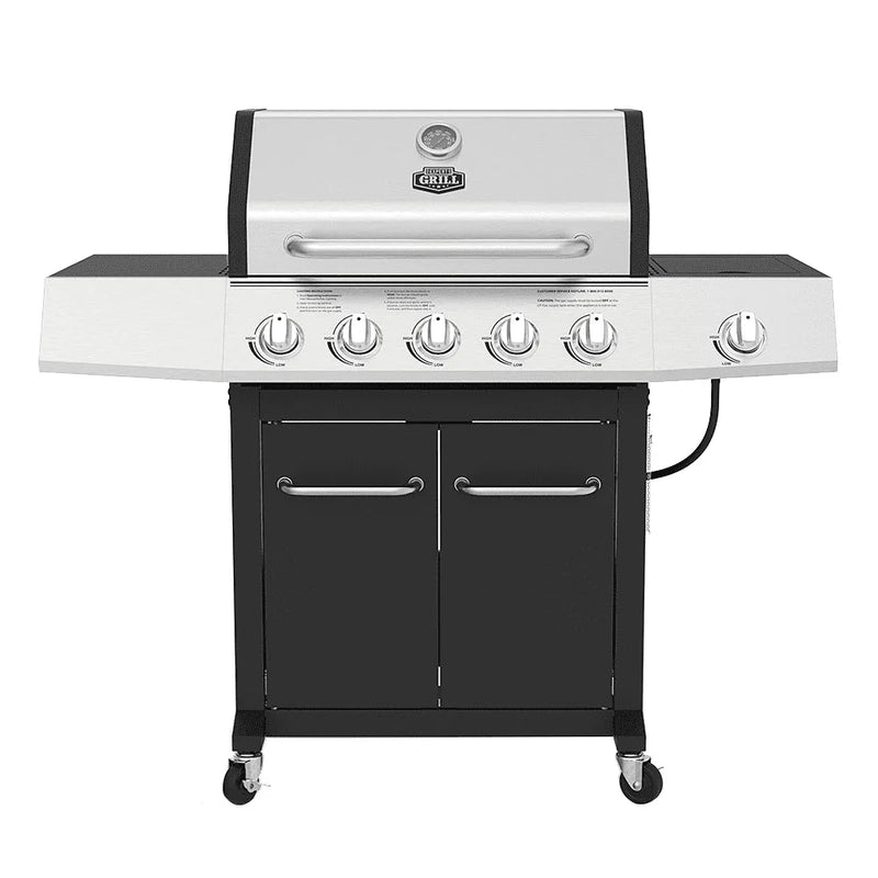 Burner Propane Gas Grill with Side Burner Q2