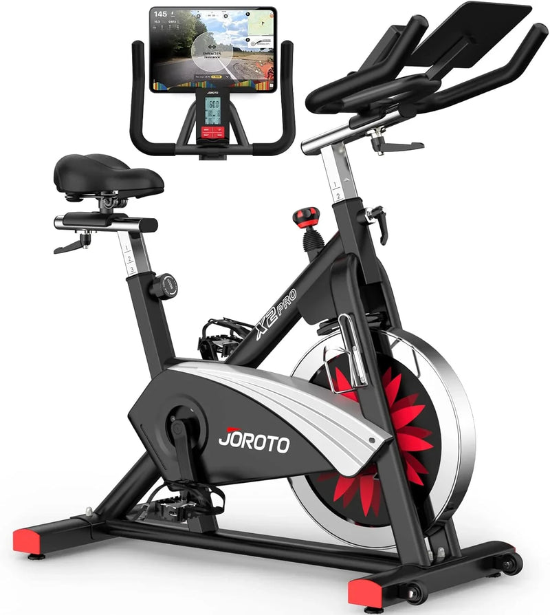 Exercise bike - An indoor cycling bike with readable magnetic resistance and belt drive function O3
