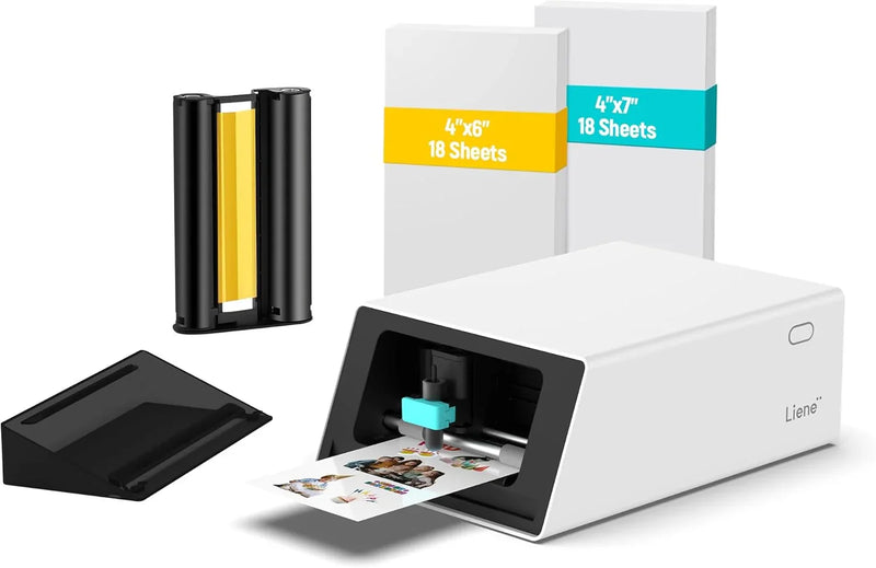 Color sticker printer and cutter - A multi-functional sticker manufacturing equipment that combines DIY creativity, custom label and gift production. Thermal transfer digital printing device, 300 DPI resolution, precise artificial intelligence automa Q9