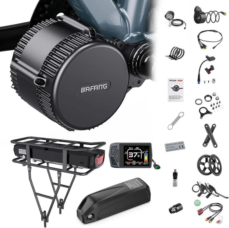 750W to 1000W Center Drive Kit 48V/52V BBS02B CAN Electric Bicycle Conversion Kit Suitable for electric bicycles with 68-73 mm mountain bikes or road bikes. Includes electric bicycle display screen and battery (optional) C1